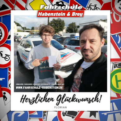 Herzlichen Glückwunsch zur bestandenen Führerscheinprüfung