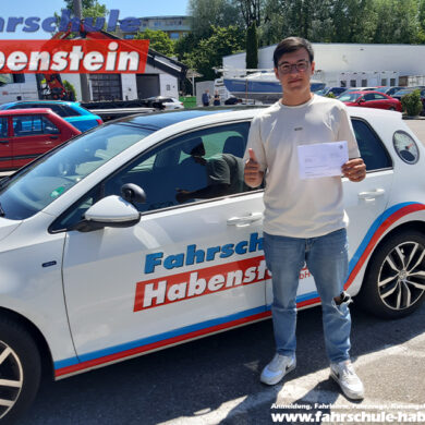 Herzlichen Glückwunsch zur bestandenen Führerscheinprüfung liebe Andreas!