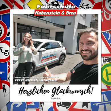 Herzlichen Glückwunsch zur bestandenen Prüfung liebe Samira! Führerschein - Rosenheim - B96