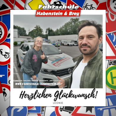 Herzlichen Glückwunsch zur bestandenen Führerscheinprüfung