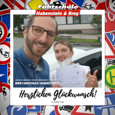 Herzlichen Glückwunsch zur bestandenen Führerscheinprüfung
