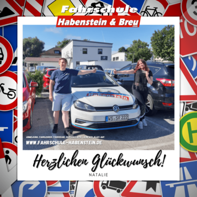 Herzlichen Glückwunsch zur bestandenen Prüfung liebe Natalie! Auto - Fahrschule - AZAV