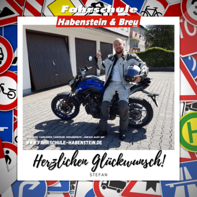 Herzlichen Glückwunsch zur bestandenen Führerscheinprüfung lieber Stefan!